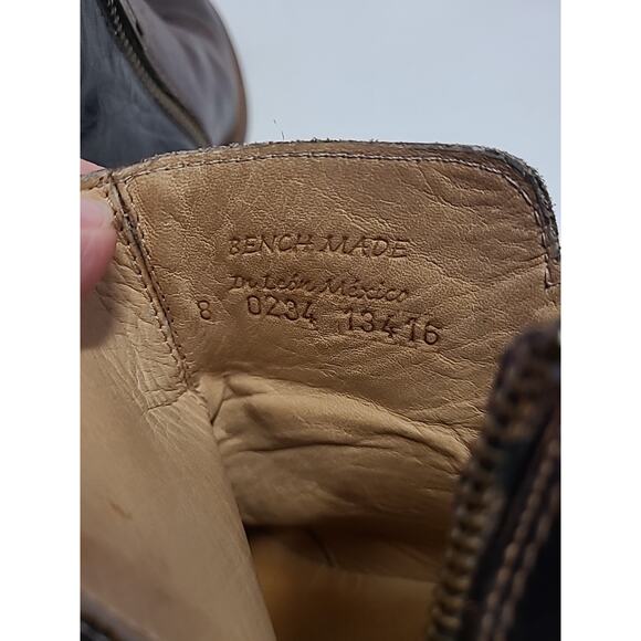 Bed Stu Yell Bootie Women Size 8 Leather Ankle Boot Brown Two Toned Side Zip - Picture 10 of 12